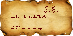 Eiler Erzsébet névjegykártya